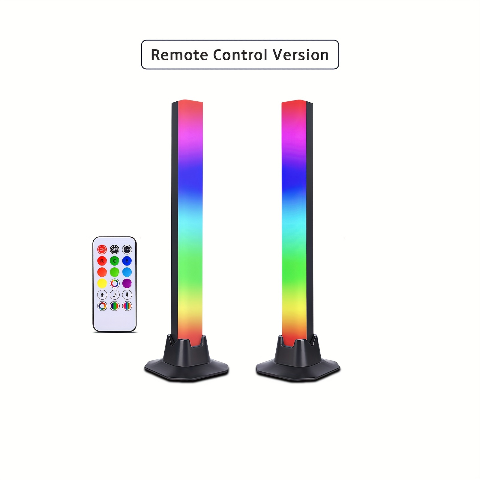 2pcs RGBIC TV Light Bars, Music Sync Smart LED Light Bars With Multiple  Colors And Modes, USB Powered Voice-Activated Pickup Music Rhythm Lights,  Ambi