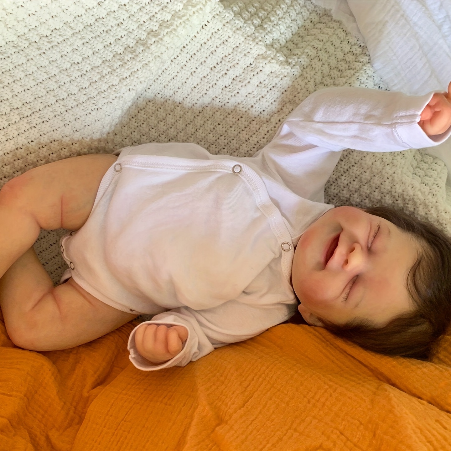 19インチ/49cmリボーンベビードール 新生児の寝ている赤ちゃんの人形