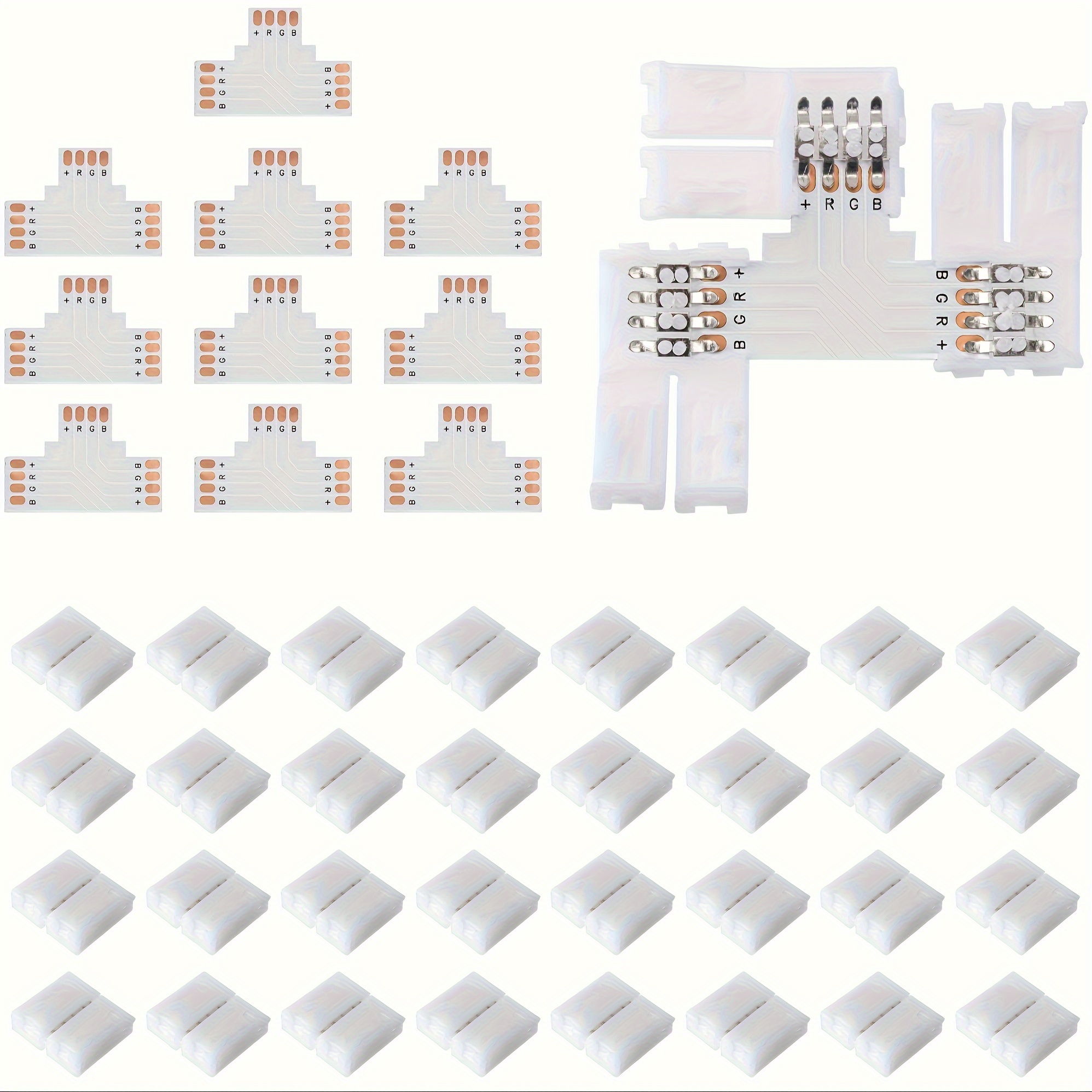LED-Streifen Verbinder, L-förmig, 2 polig, für 8 mm LED-Streifen