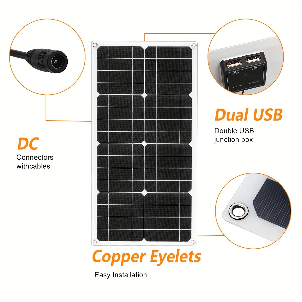 1pc Kit Pannello Solare Completo 12v Usb Controller Solare Celle Solari  Auto Yacht Rv Barca Caricabatterie Batteria Moblie Phone - Auto - Temu Italy