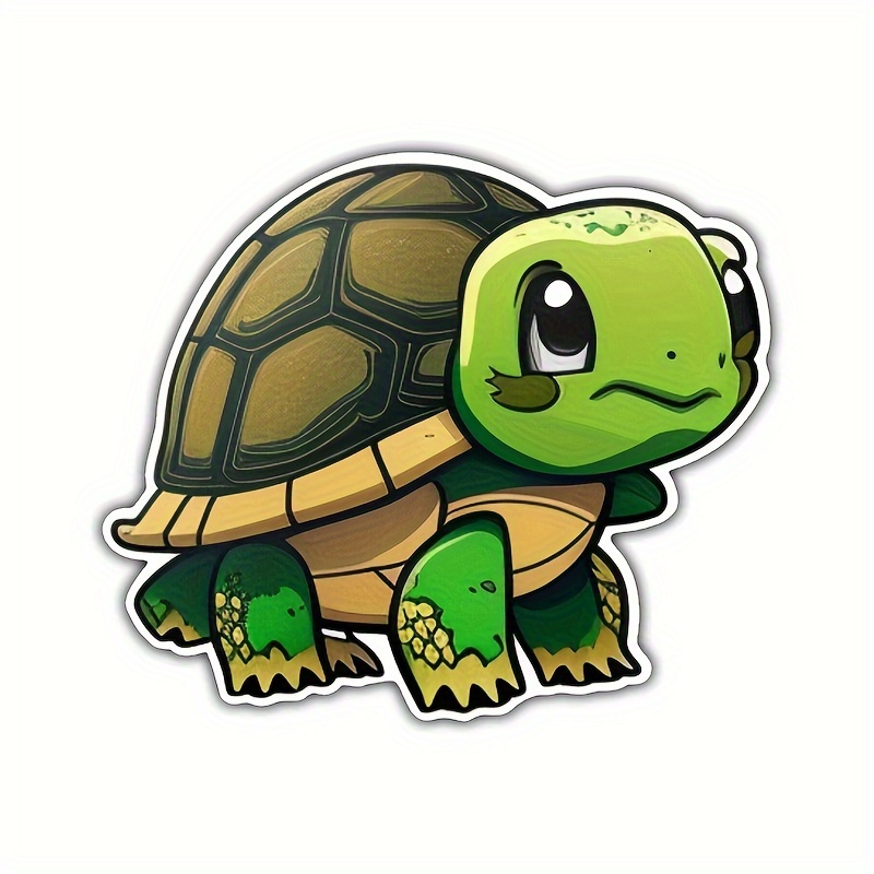 Autocollant Vinyle Pour Voiture – Tortue Pailletée 6 Pouces, Monogramme