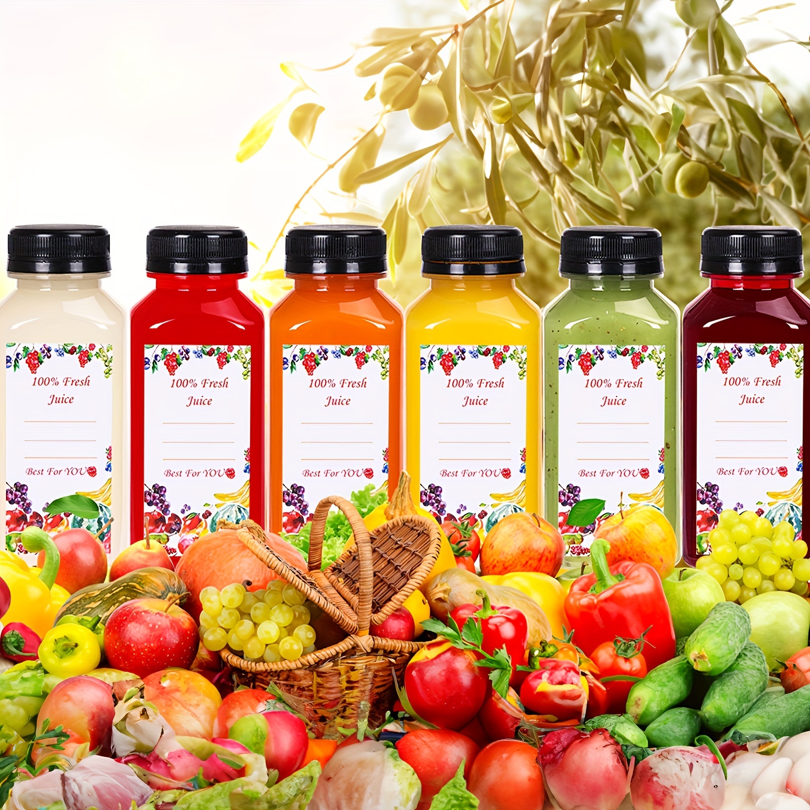 12/8 ounce Plastic Juice Bottles Black Anti Prying Temu New Zealand