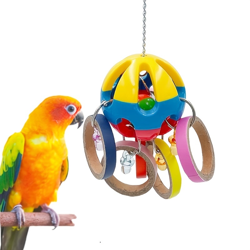 Jouets de recherche de nourriture pour oiseaux, grande roue, jouet pour  animaux de compagnie, jouet à mâcher, Cage, jouet pour oiseaux
