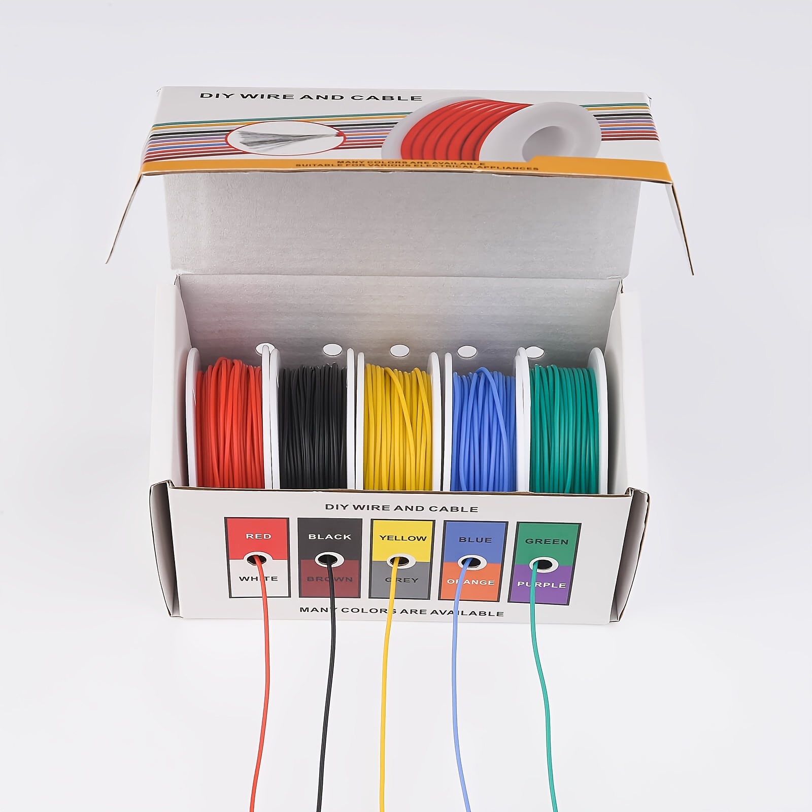 CBAZY Hook Up Wire Kit (Stranded Wire Kit) 28 Gauge Flexible Silicone Rubber Electric Wire 6 Colors 32.8 Feet Each 28 AWG
