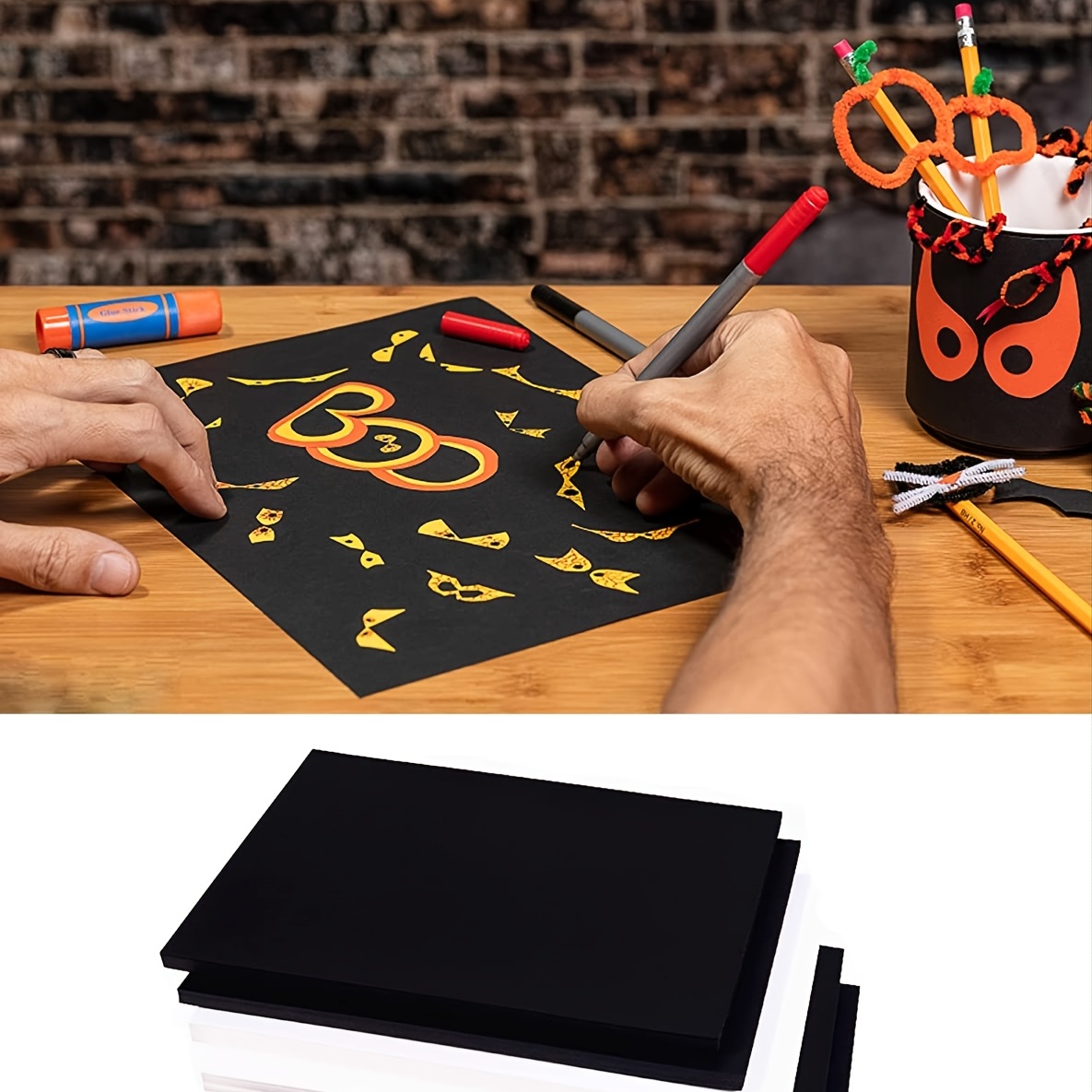NDNW85046 Paper - A4 Black Kraft Paper DIY Handmake Card Making