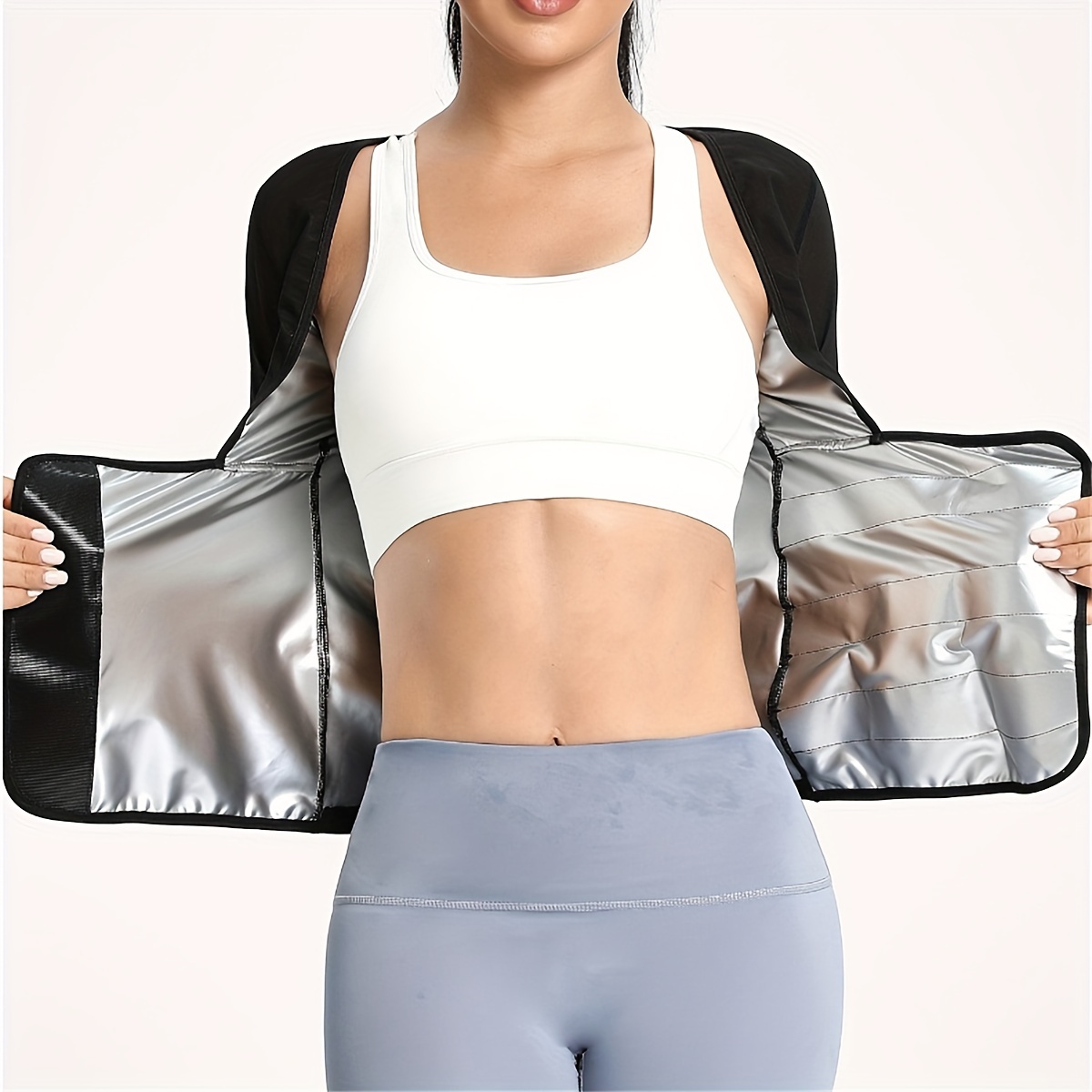 Sauna Pants Body Shaper Pants Waist Trainer Shapewear Tummy Thermo Sweat  Leggings Fitness Workout (Color : Silver, Size : Small) : : Sports  & Outdoors