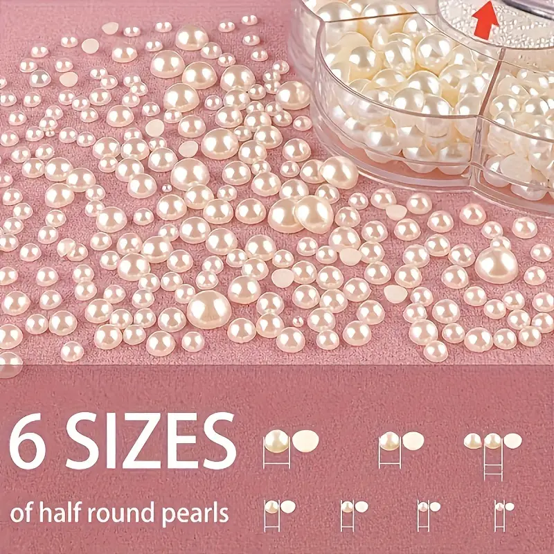 Flatback Pearls For Art Decoration half Round Pearls For - Temu