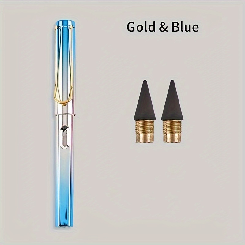 1Pcs Metacil Metal Pencil Black Technology Permanent Pen Never