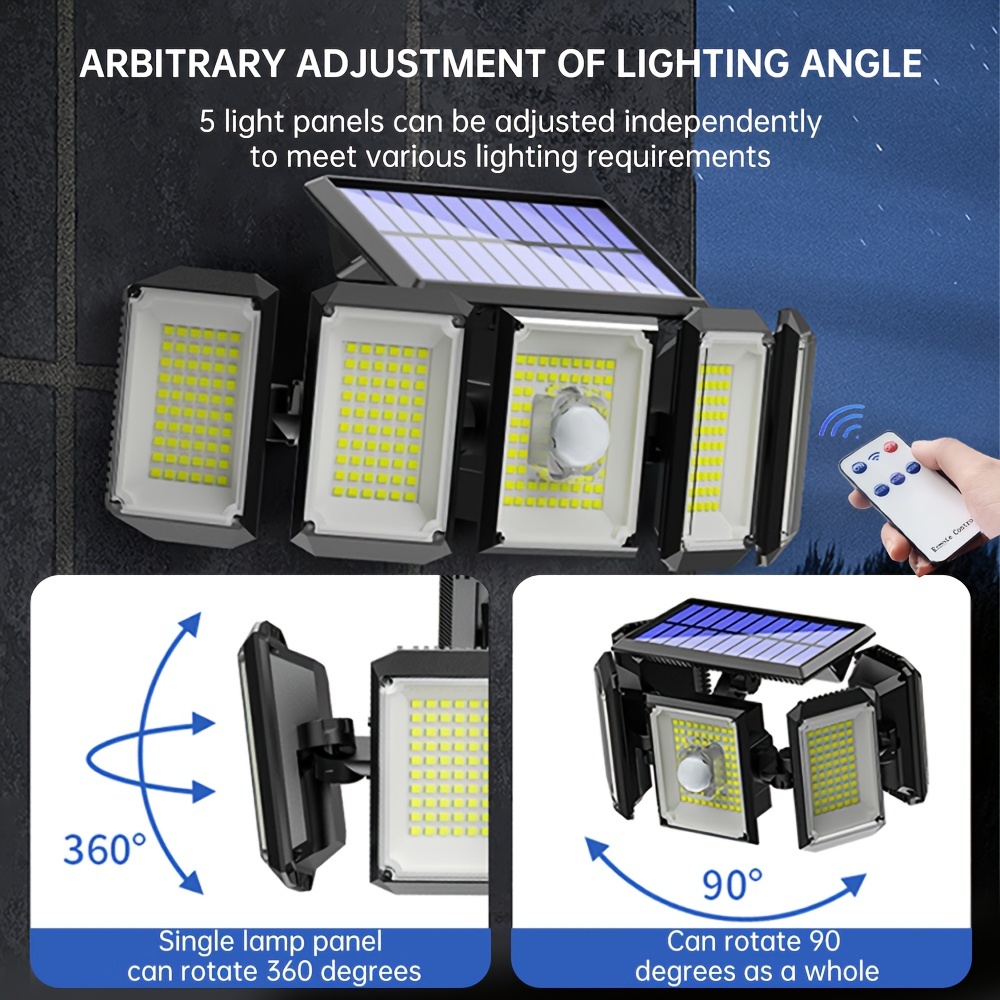 300 led solar motion sensor light