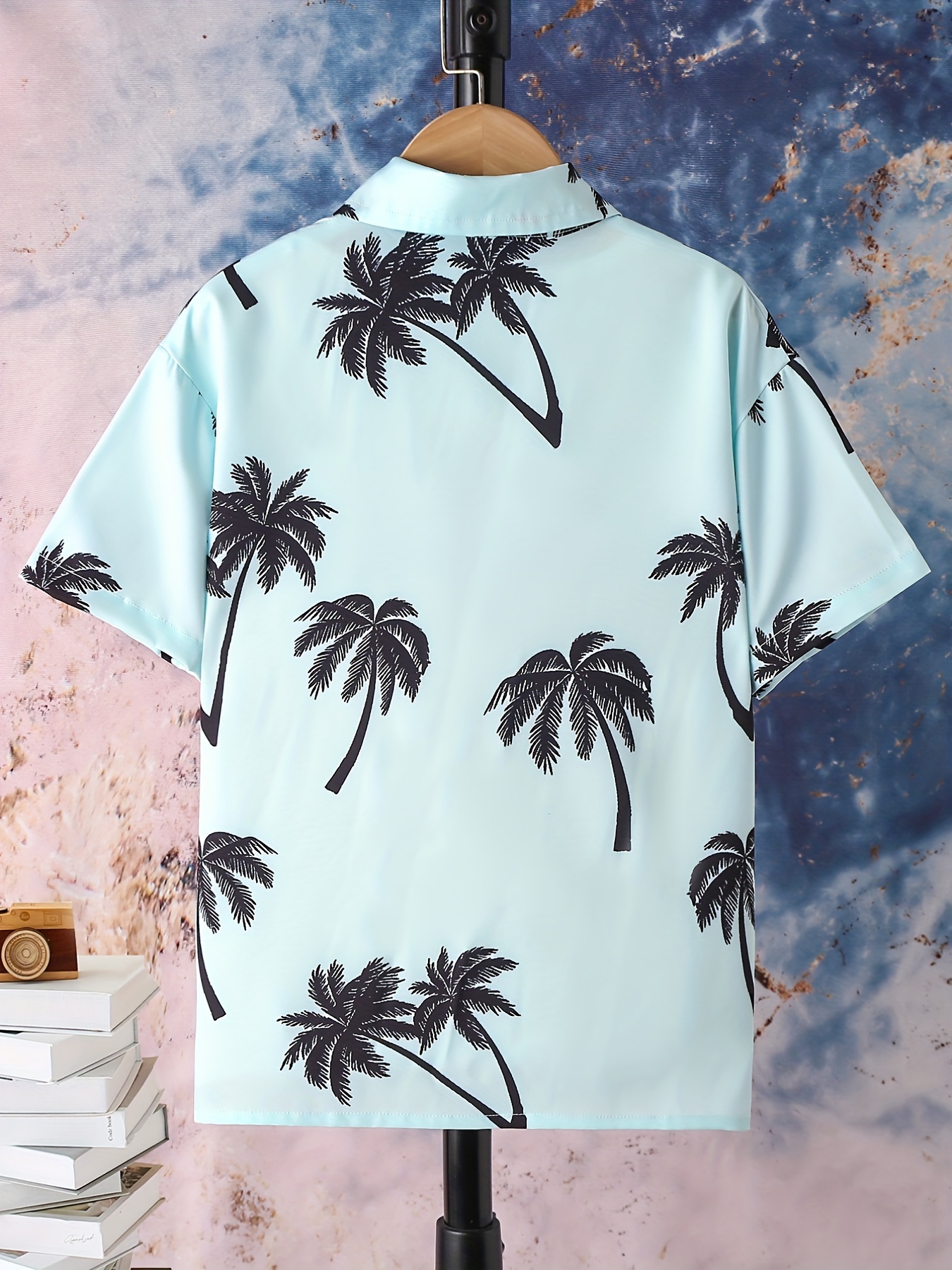 Boys Coconut Trees Shirt Short Sleeves