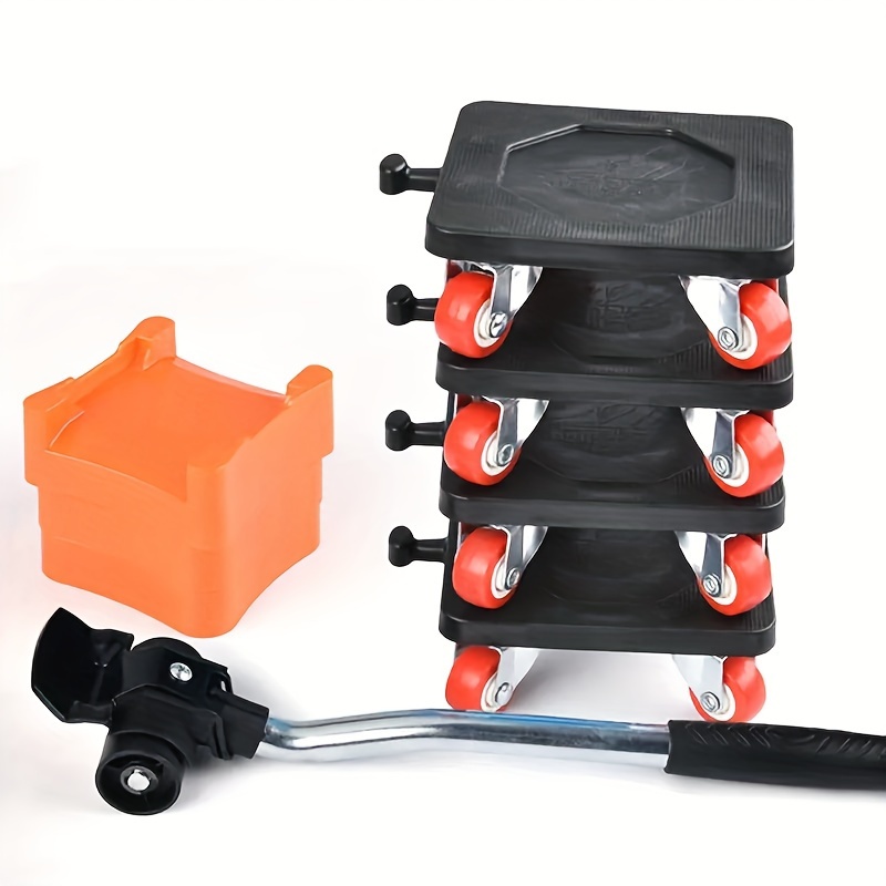 Muñeco móvil para muebles con ruedas y elevador de muebles para muebles  pesados, ruedas de rotación de 360°, rodillos de rodillos para mover