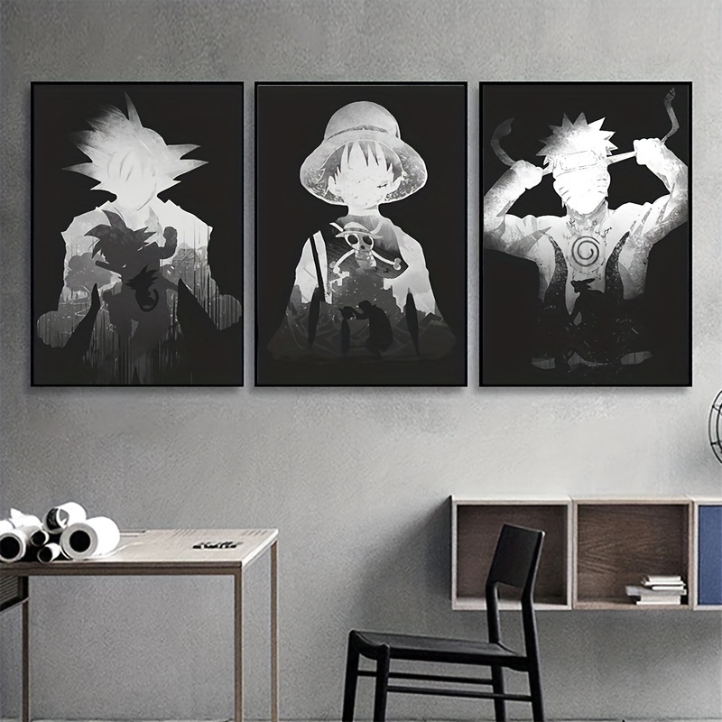 Poster naruto noir et blanc - Affiche / Cadre ninja