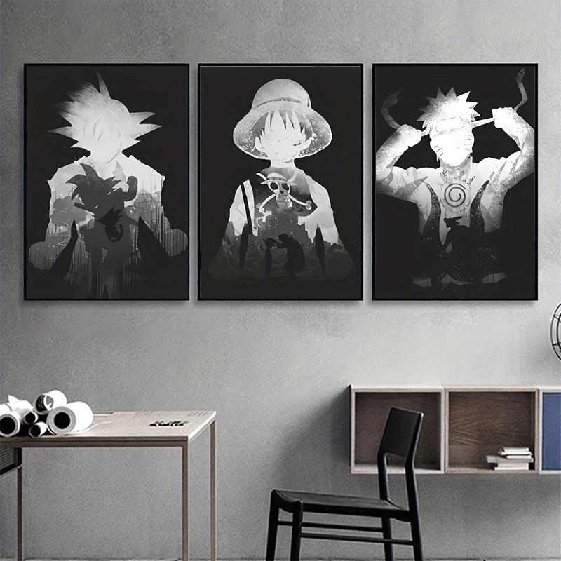 Anime decoração de casa uzumaki naruto pintura em tela jiraiya