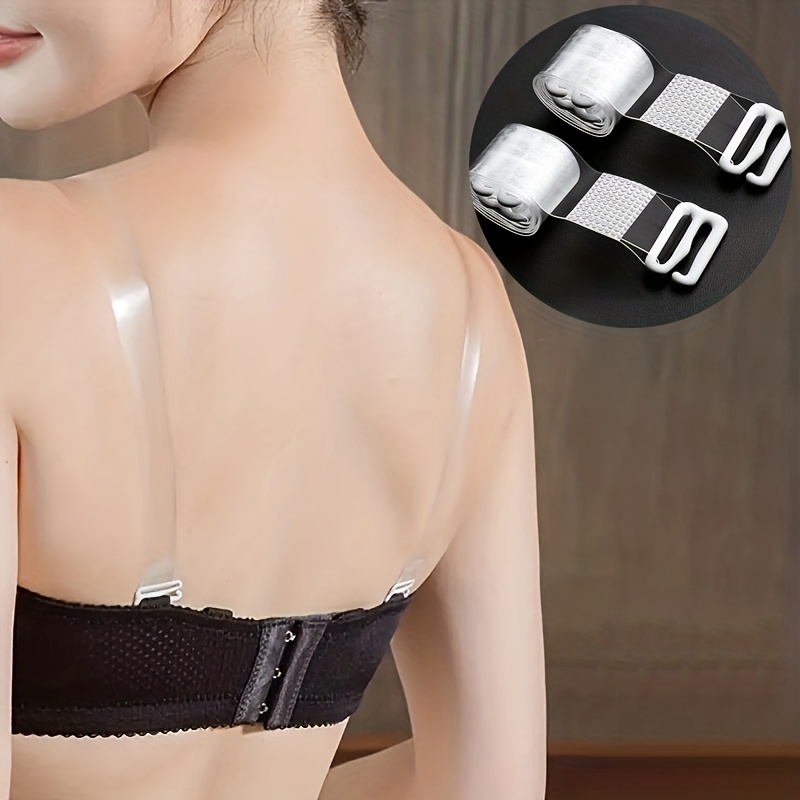 Transparent Invisible Detachable Underwear Shoulder Straps - Temu