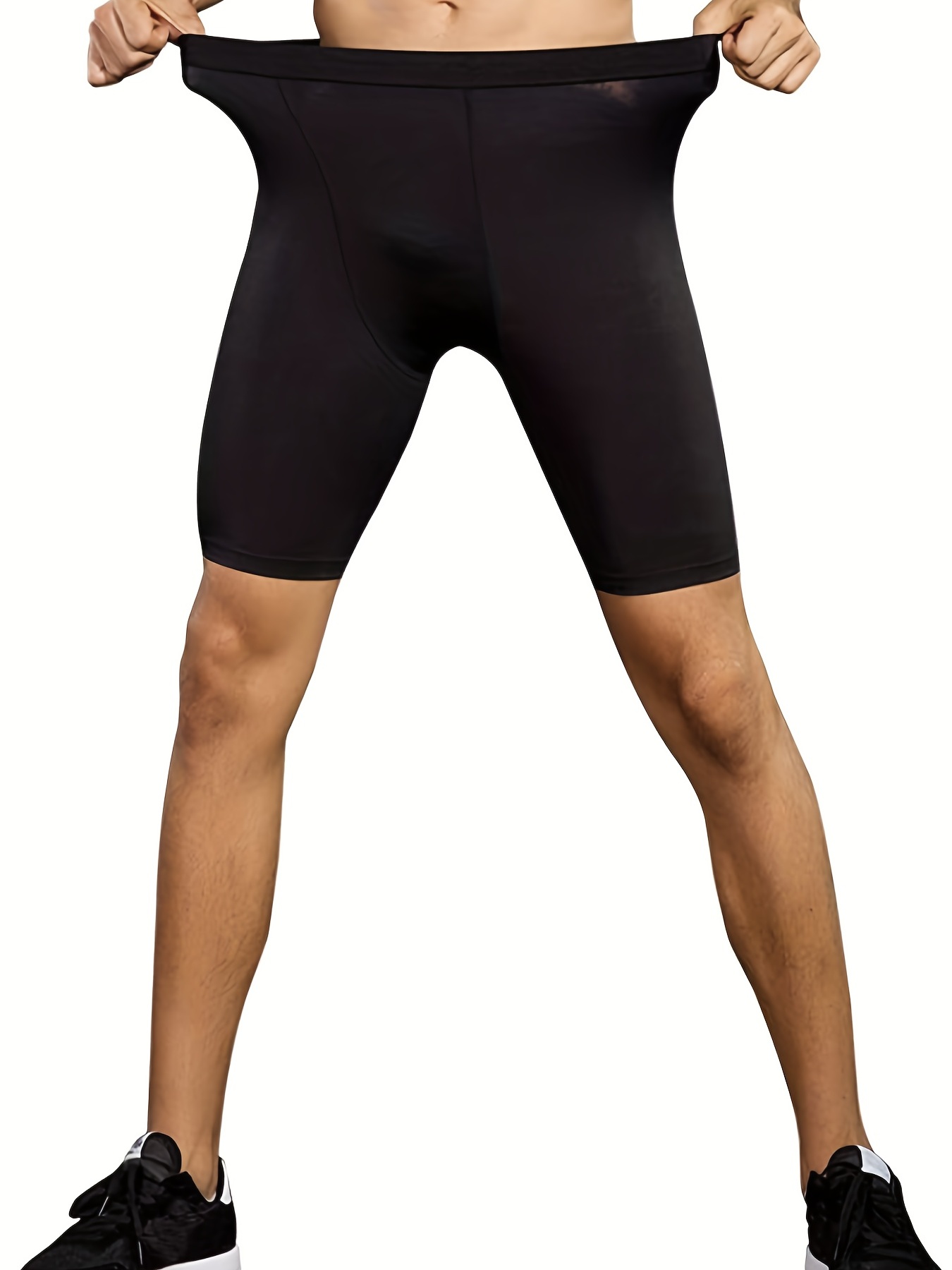 Men's Solid Color Casual Sports Shorts Compression Fitness - Temu