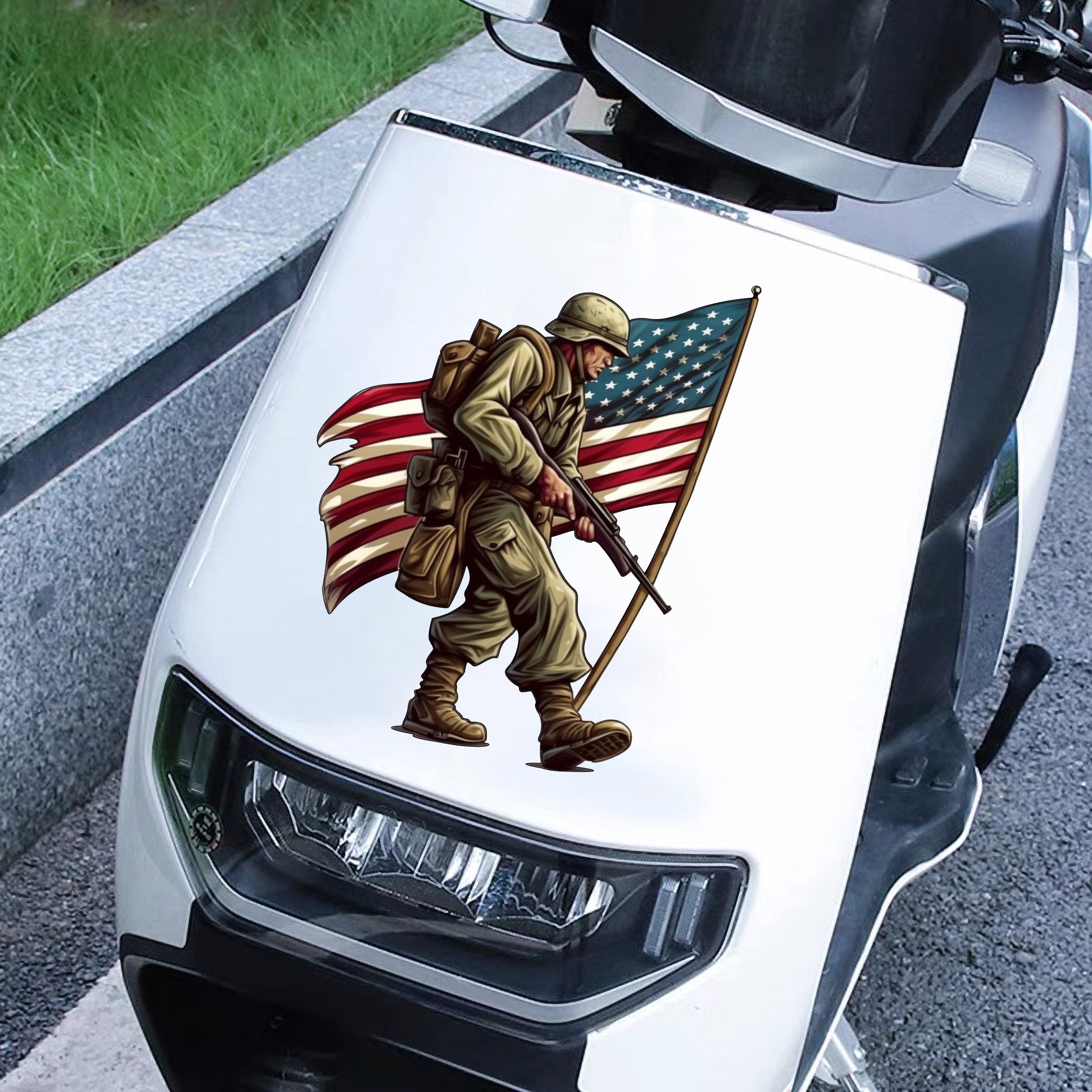 USA Flag Decoration Stickers, Car Stickers, Waterproof Computer Stickers  Used For Car Or Motorcycle Decoration Stickers