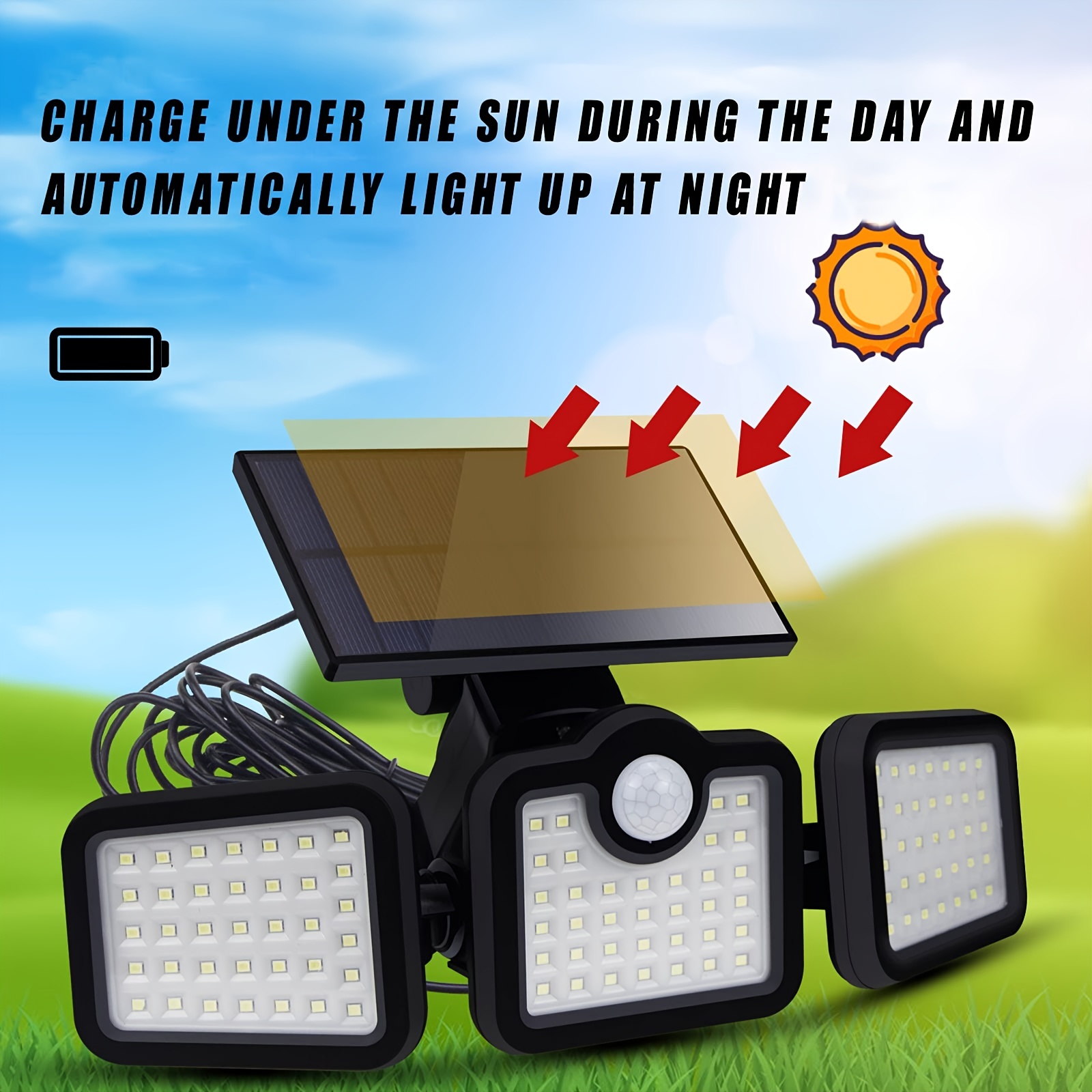 Solar safety store lights