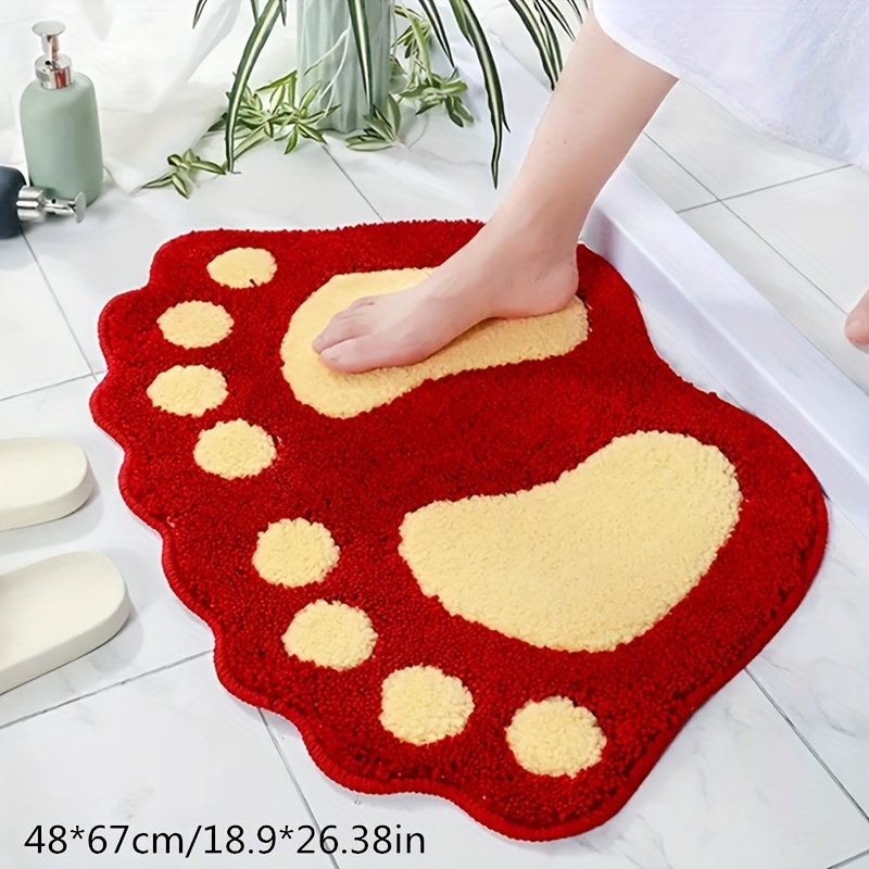 Soft Shaggy Non Slip Absorbent Bath Mat Bathroom Shower Big Feet