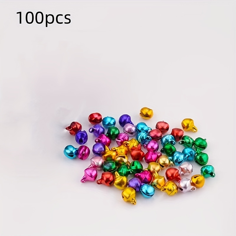 1/4-Inch Jingle Bell/Small Bell/Mini Bell DIY Bracelet Anklets Necklace  Knitting/Jewelry Making, 100pcs, Colorful