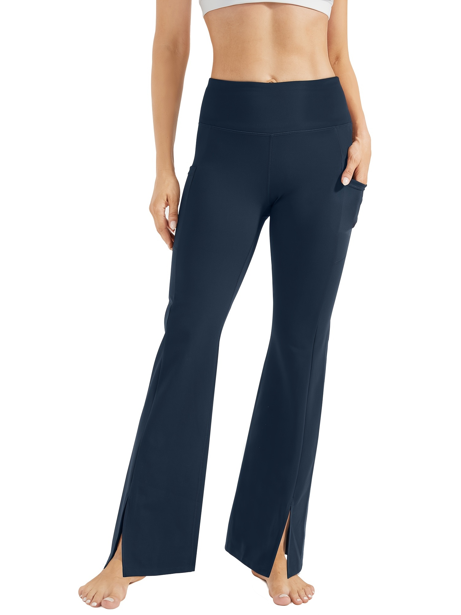High Waisted Slim Bootcut Yoga Pants