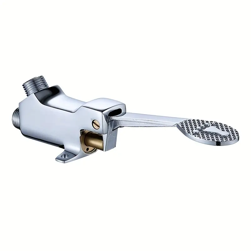 1pc floor mount single brass pedal valve foot operated faucet foot valve for foot pedal faucet touchless foot operated water faucet details 9