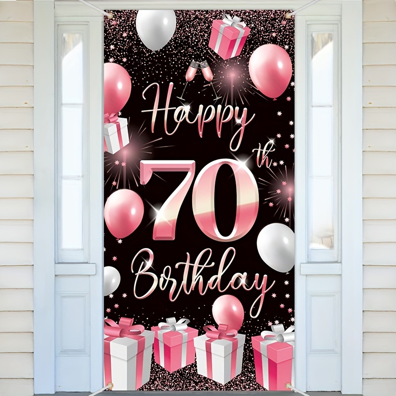 1pc, Decorazione Banner Buon Compleanno (109.98x179.83cm) Happy 70th  Birthday Banner Sfondo, 70 Anni Vecchie Decorazioni Forniture Per Feste Per  Donne