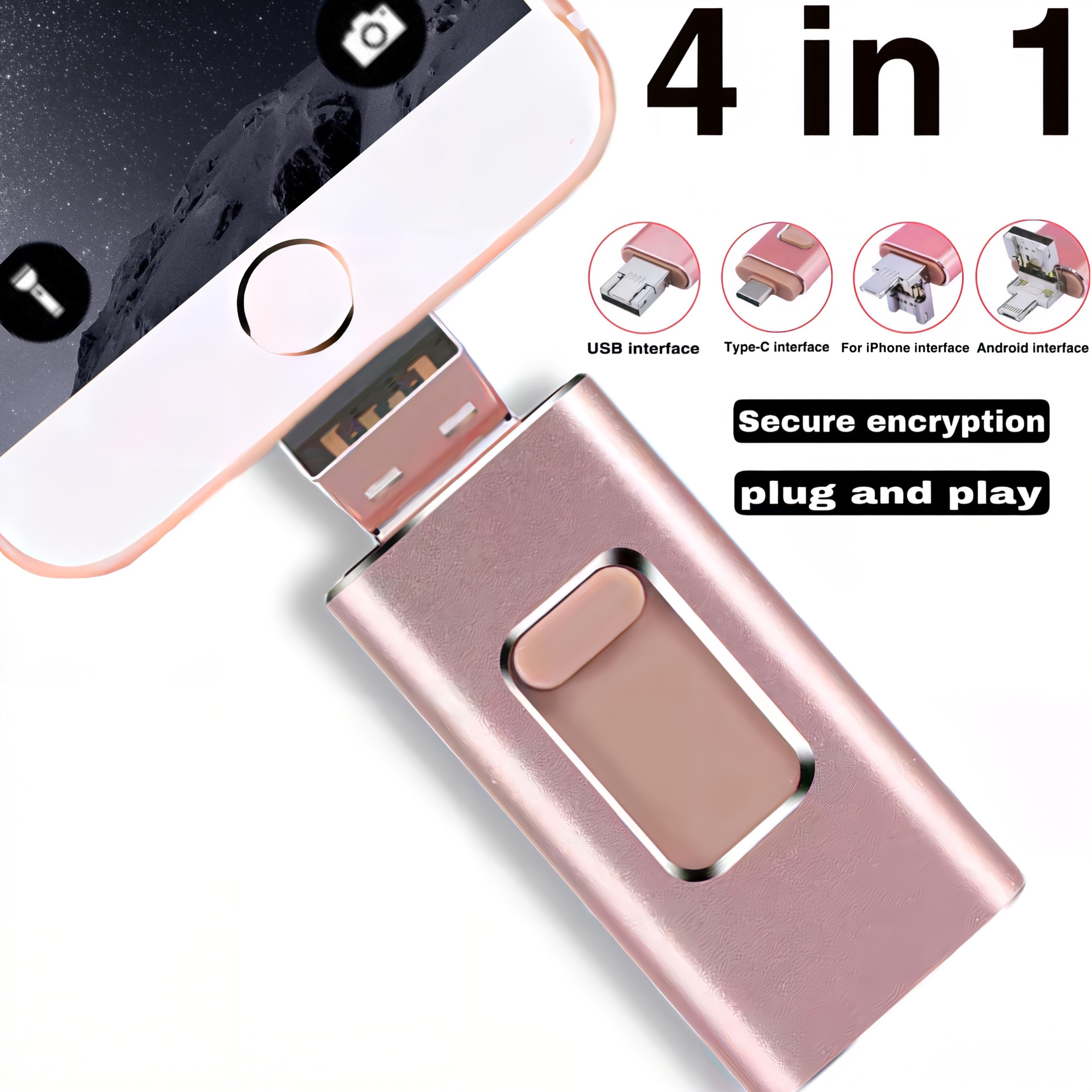 256GO Clé USB 3.0 Stick Rotatif Pendrive Mémoire Flash Externe