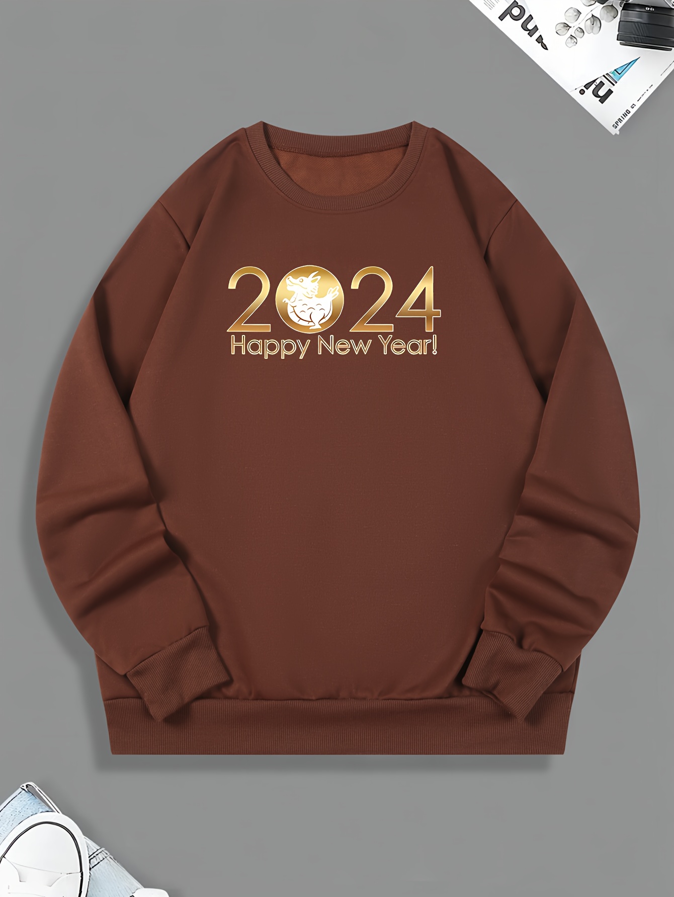 2020 Winter New Round Neck Long Sleeve T-Shirt Men Sweatshirt