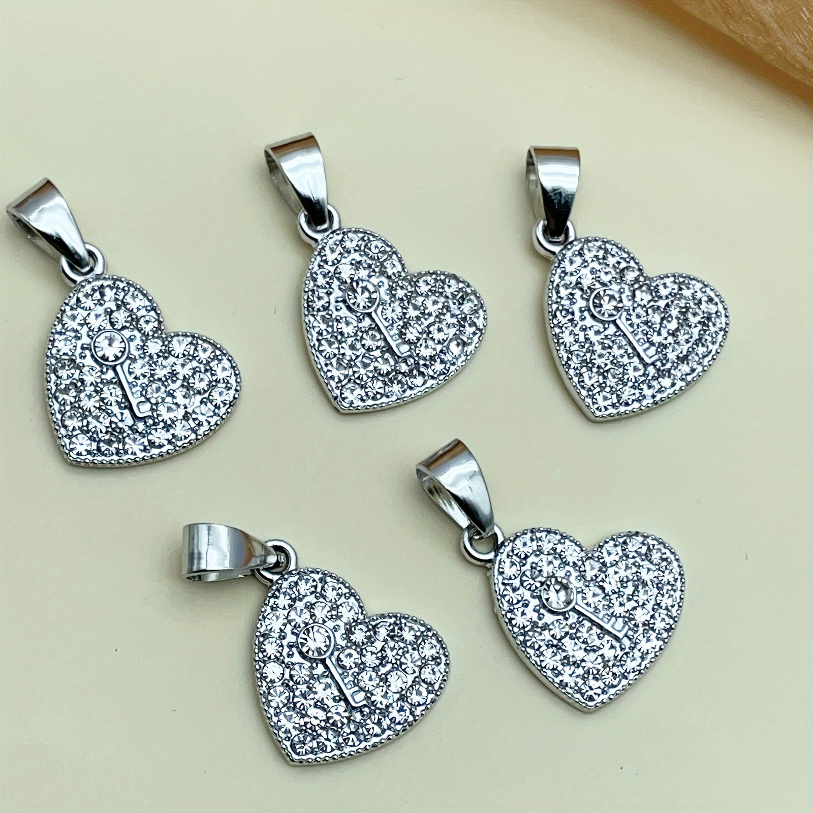 Punk Vintage Heart Nail Charms Gothic Charms 3d Droplets For - Temu
