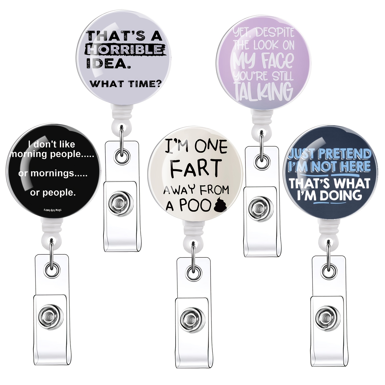 Retractable Badge Reel Just Pretend I'm Not Here, That's What I'm