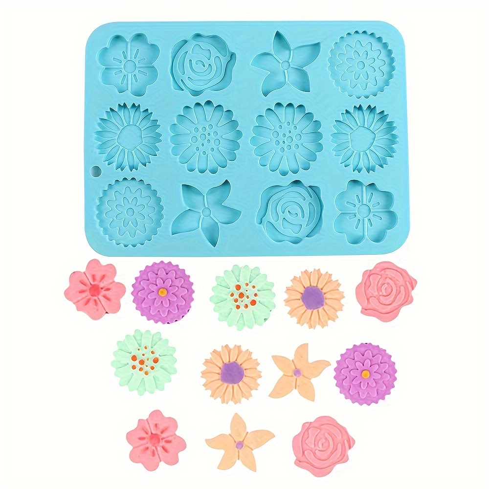 Bobasndm 2 Pack Chocolate Silicone Molds Candy Mold,Rose Flower