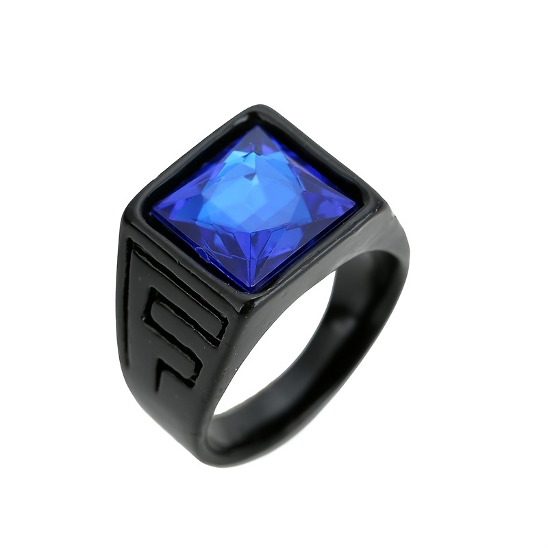 Vintage Stone Finger Rings for Men, Unique Design