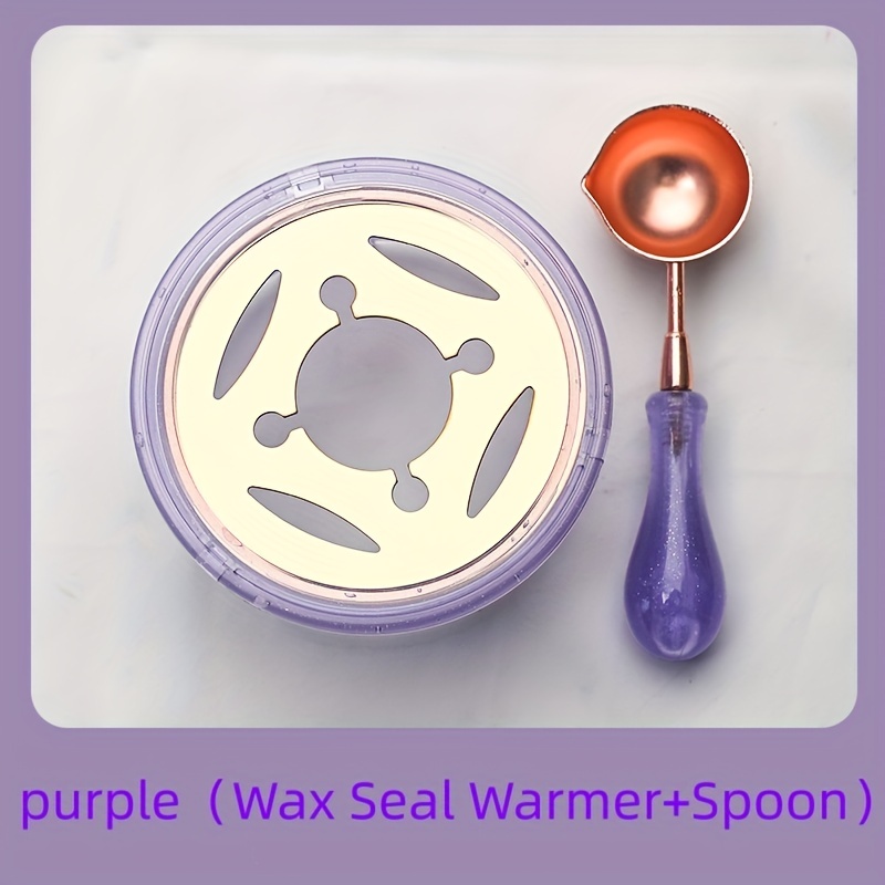 Electric Wax Seal Warmer, Electric Wax Seal Melting for Wax Seal Stamp for  Melting Wax Seal Beads Wax Seal Sticks Purple 