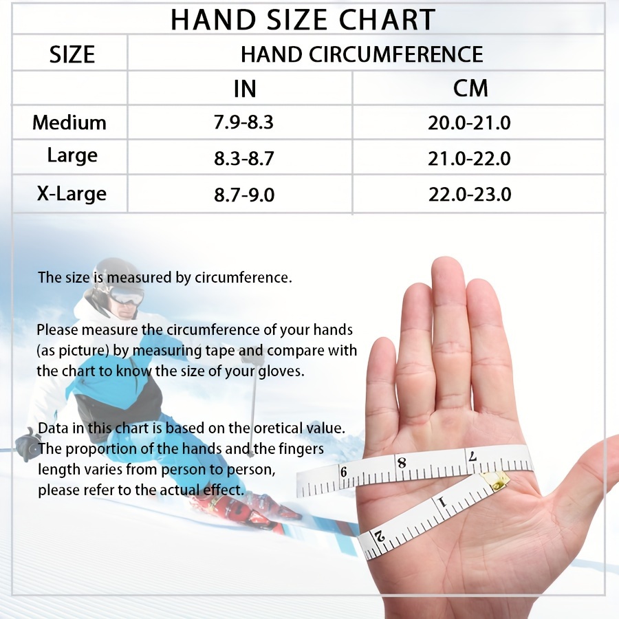 Waterproof Touch Screen Warm Skiing Gloves Unisex Winter with Hidden Pockets