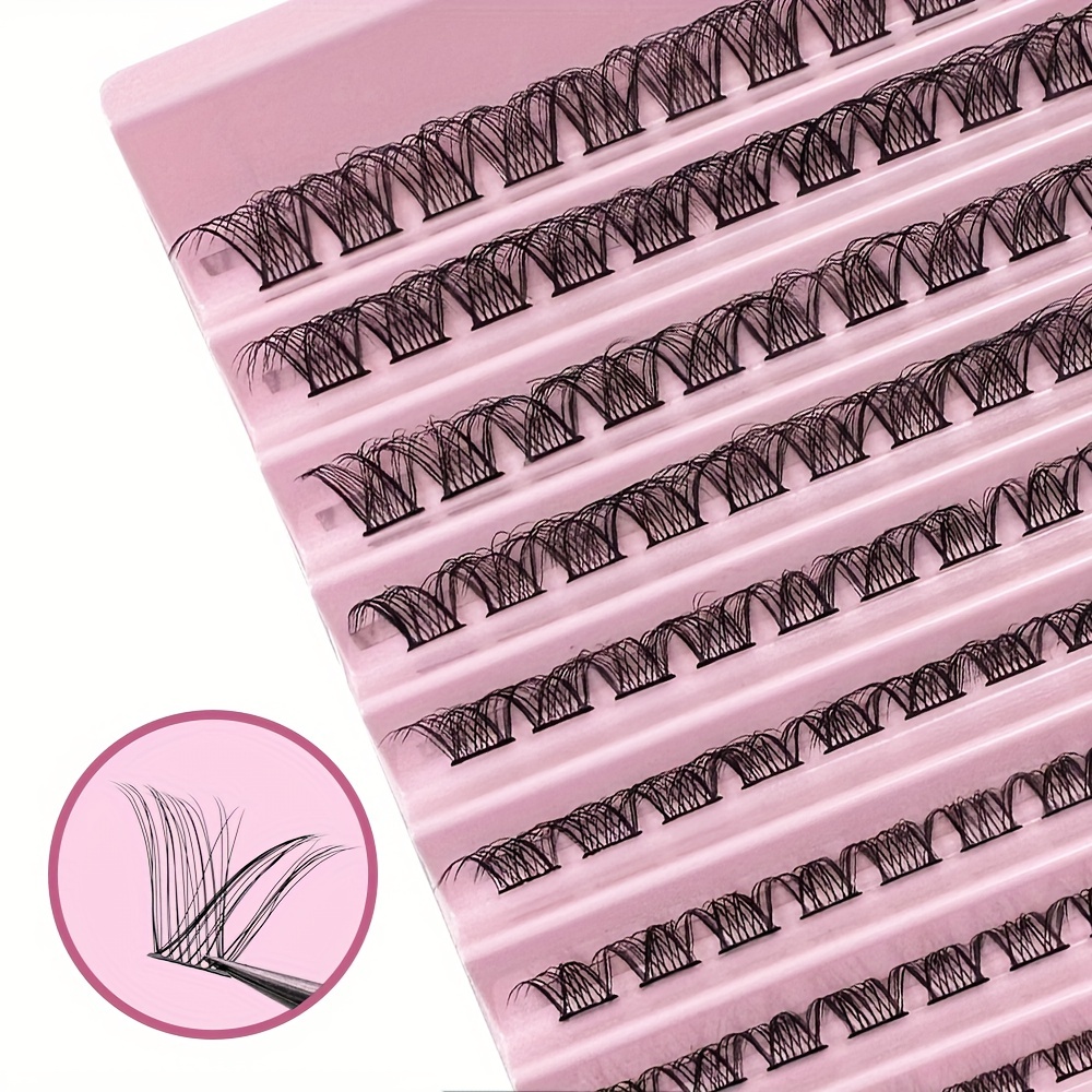 100pcs Mix D Curl Cluster Lashes 8-16mm Soft & Natural False Eyelashes DIY
