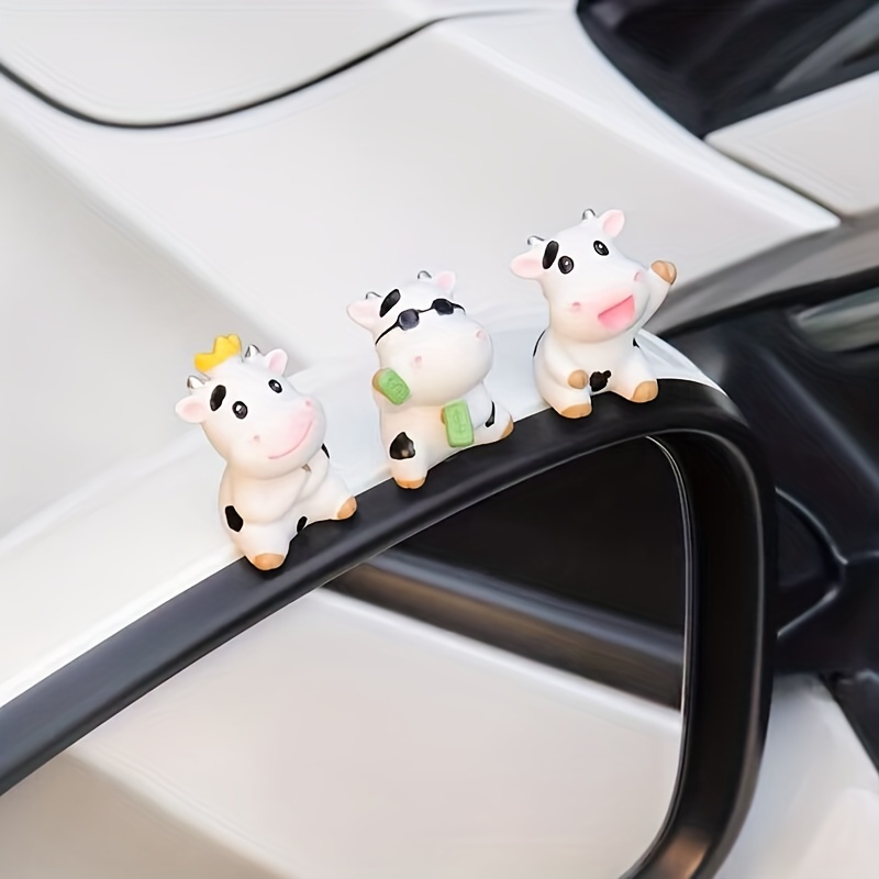 Cute Cow Design Car Interior Decoration Car Doll Center - Temu