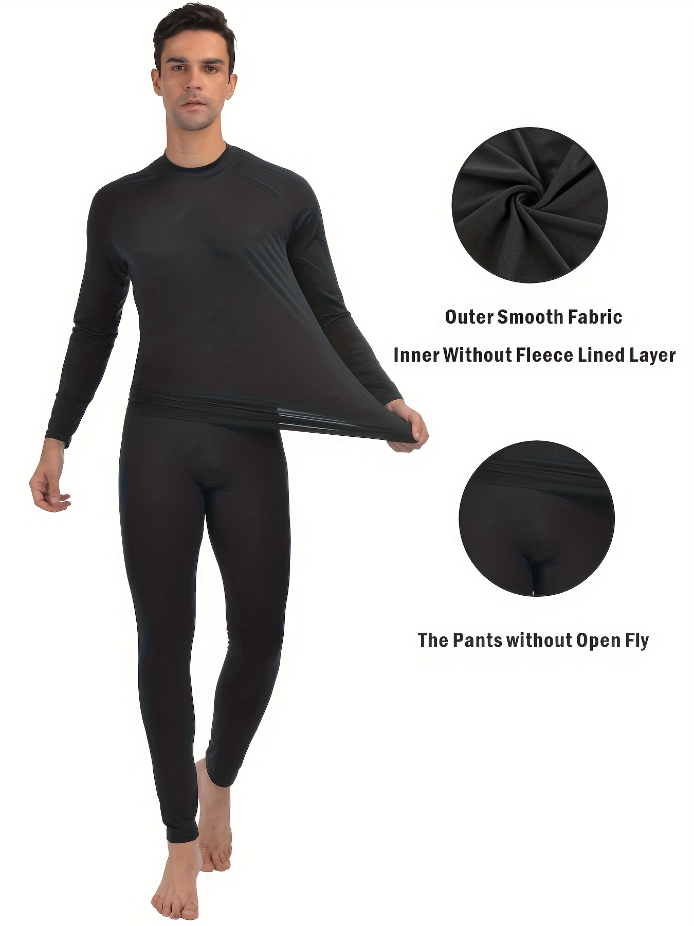 Plush Lined Thermal Underwear Soft Comfortable Long Sleeve - Temu Canada