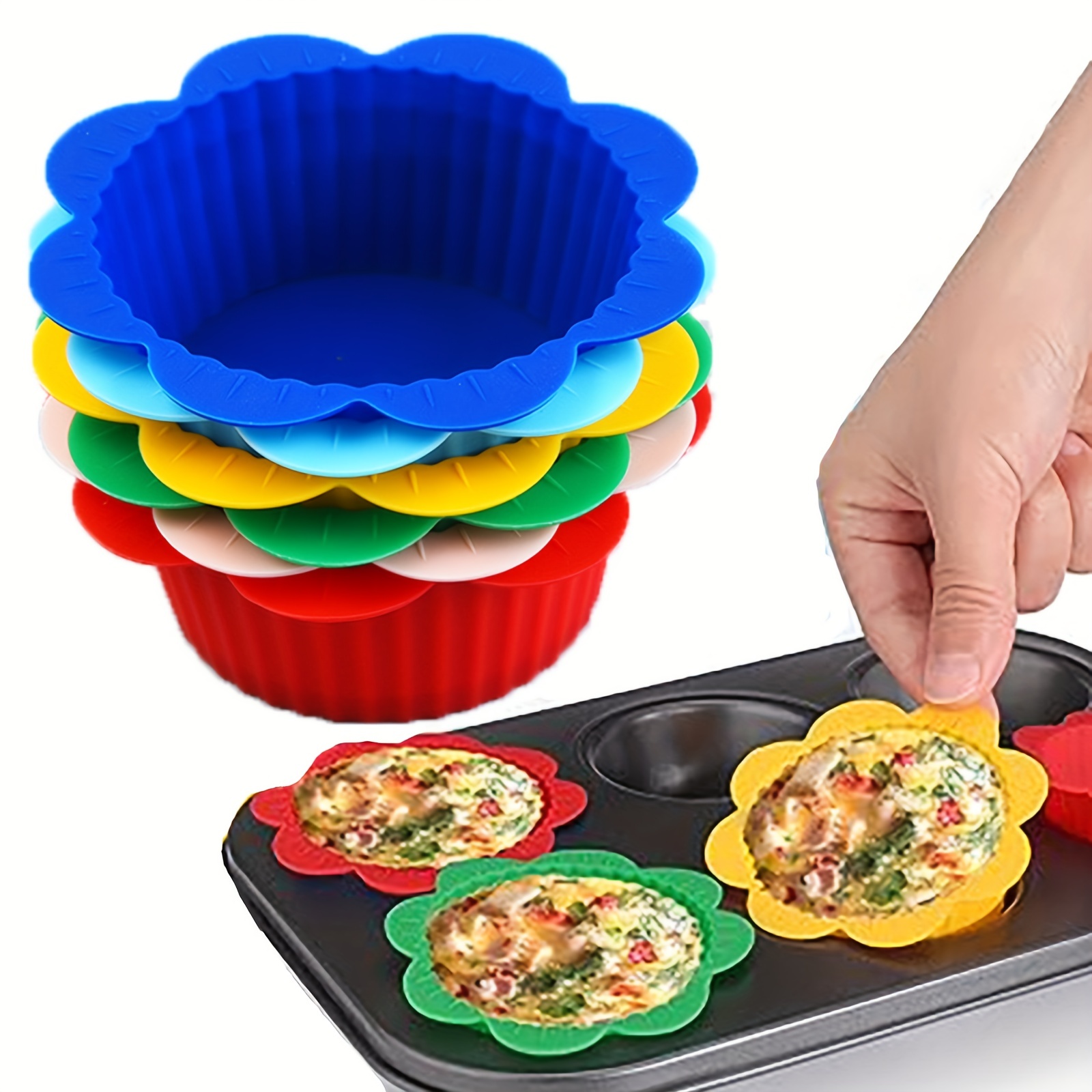 Non stick Silicone Baking Cups Reusable Cupcake Liners - Temu