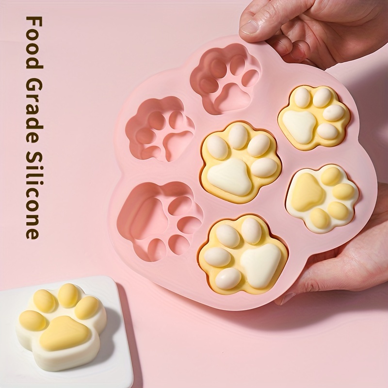 2 PCS Mini Silicone Molds, Dog Treat Molds,106 Cavity Dog Bone Mold 69  Cavity Paw Silicone Mold for Baking Biscuits, Cookie, Candy, Chocolate,  Jelly