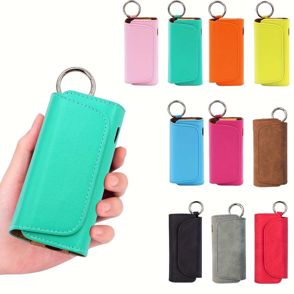 11 Colors Macaron Color Book Leather Cover Iqos 3duo Cases - Temu