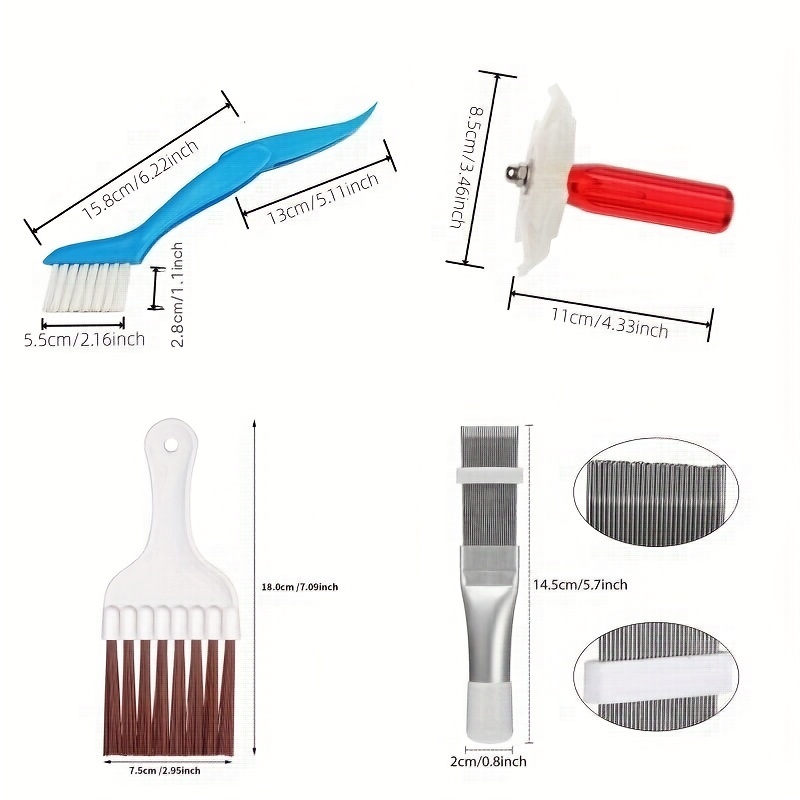 Air Conditioner Condenser and Refrigerator Coil Cleaning Whisk Brush