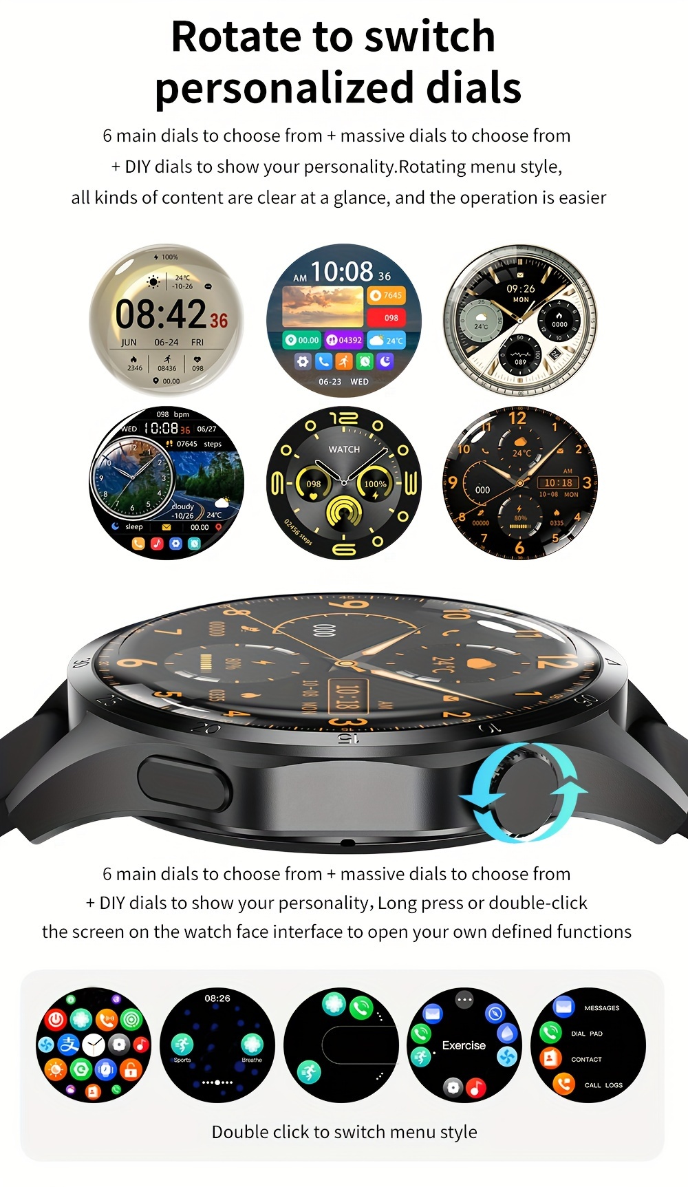 2023 New Gt4pro Smartwatch Men Hd Screen Nfc - Temu