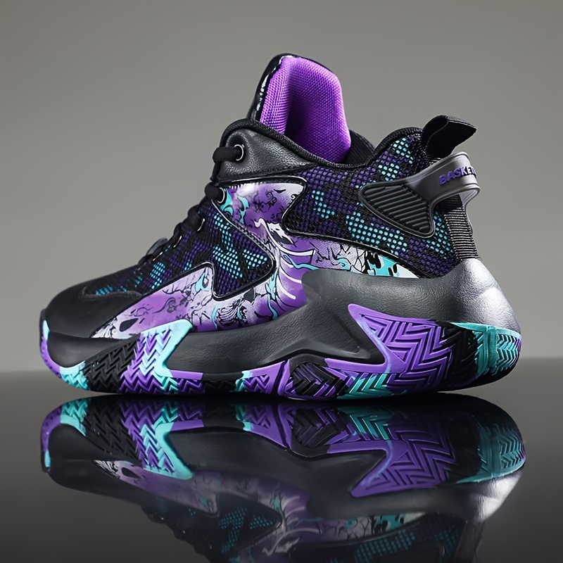 Mens Fashion Breathable Comfortable Basketball Shoes White And Purple -  Men's Shoes - Temu Canada