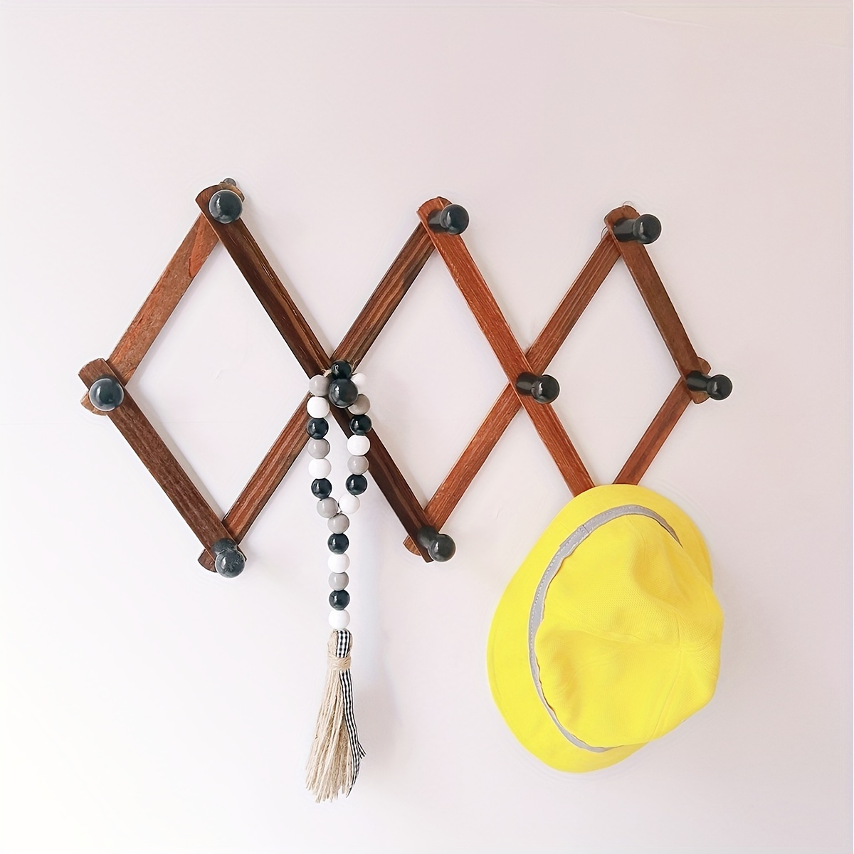 X Shape Wooden Wall Hanger Expandable Coat Rack Accordion - Temu