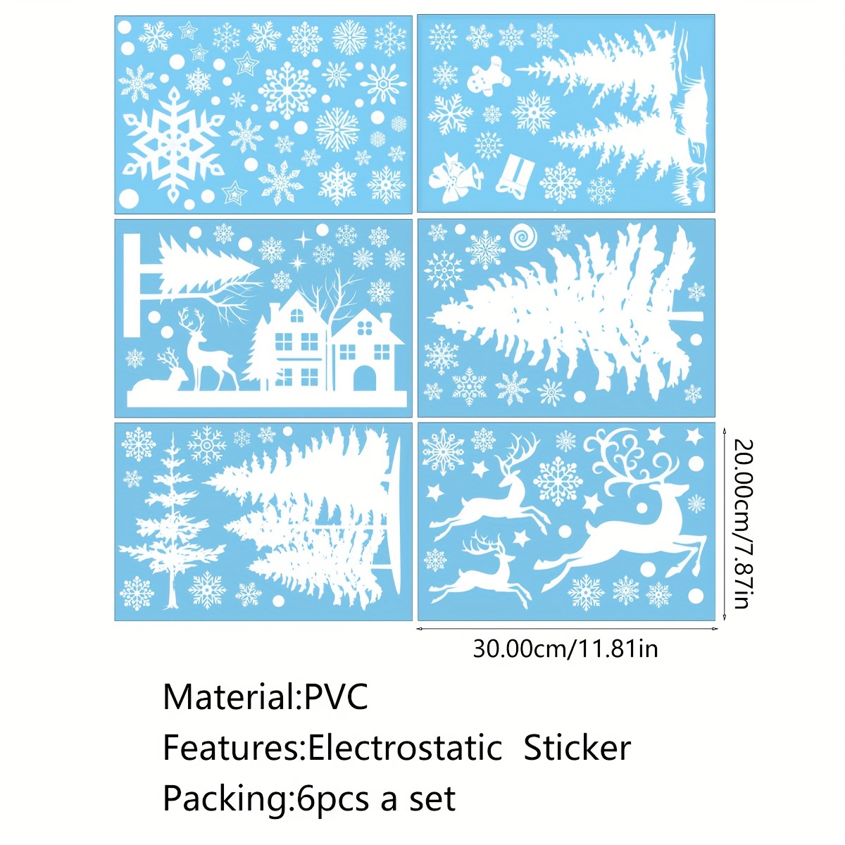 38 pcs/lot electrostatic snowflake Sticker Window Kids room