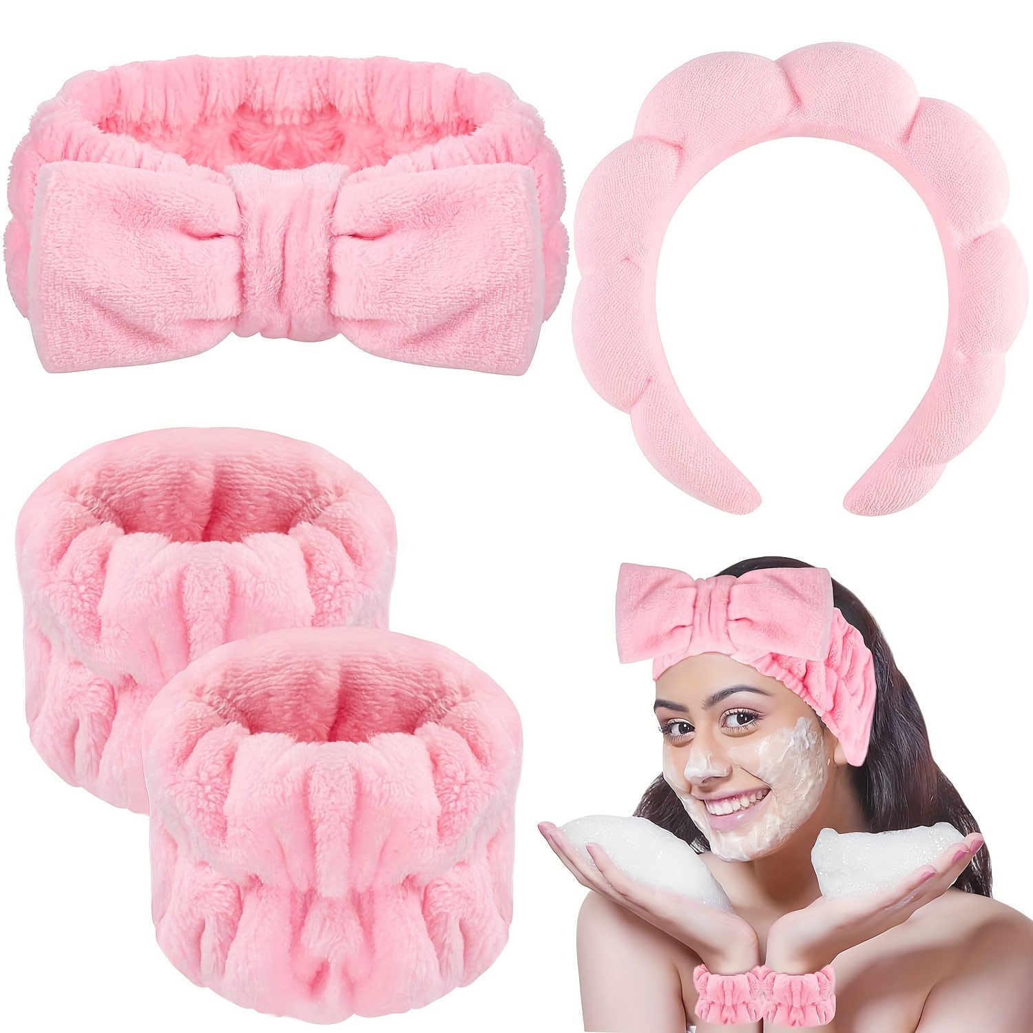 Spa Headbands Washing Face Facial Skincare Headbands Terry - Temu