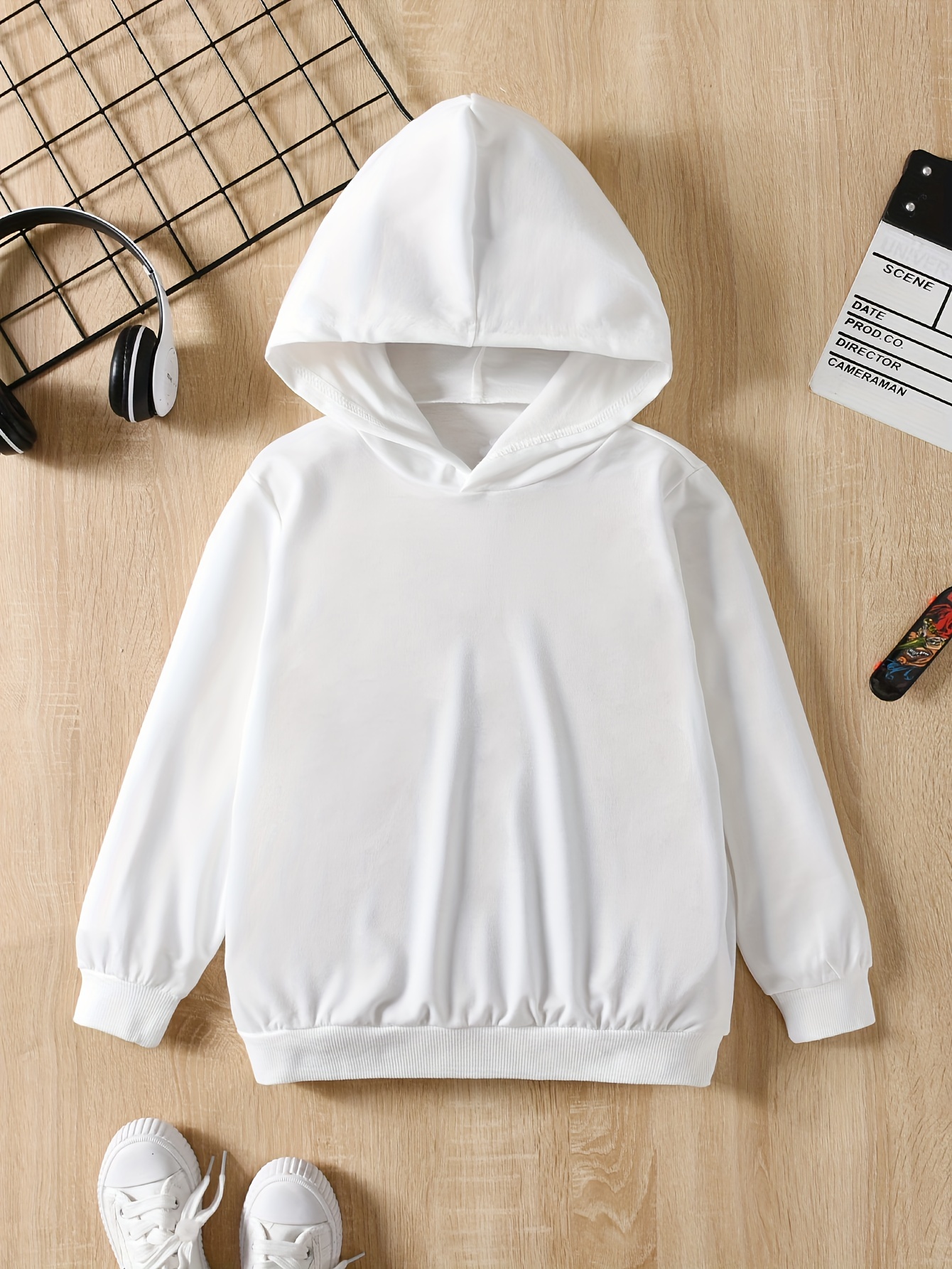 Boys plain white hoodie hot sale