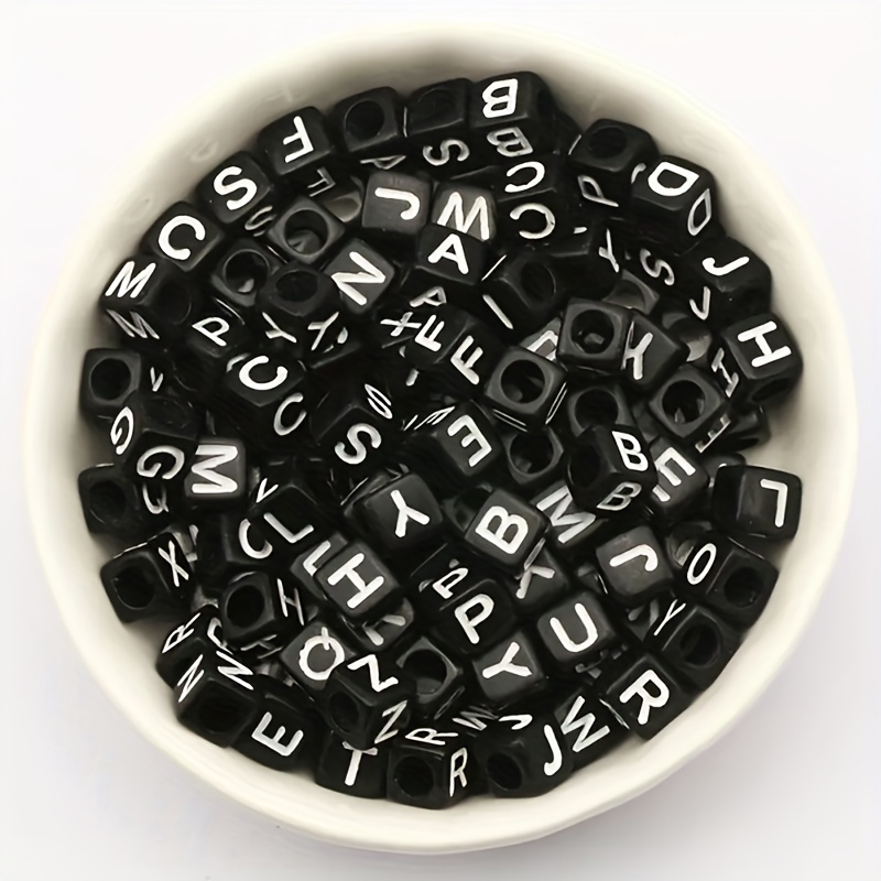 100 200 300pcs Mixed Letter Pattern Acrylic Beads for DIY