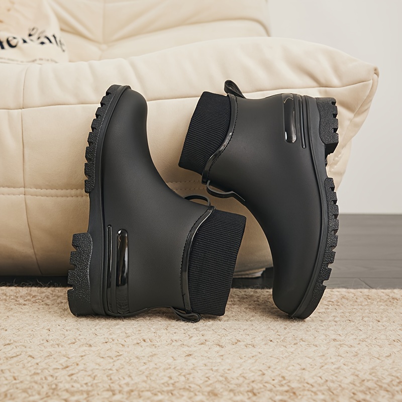 Winter Thickened Warm Short Boots Waterproof Working Rain Boots