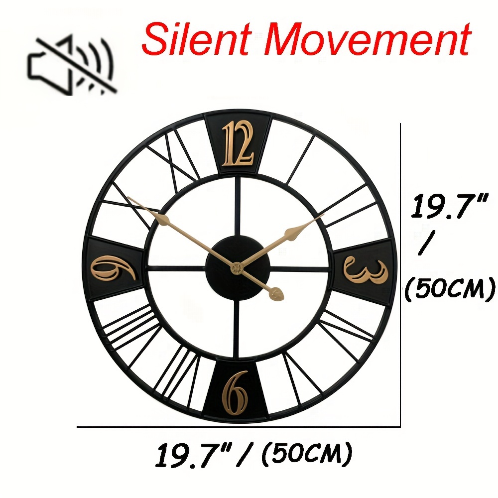 Orologio Parete In Metallo 1 Pezzo, Ticchettio Silenzioso E Morbido,  Alimentato A Batteria, Carbone Scuro, Numeri Colorati, Orologio Parete  Soggiorno, Camera Letto, Cucina - Casa E Cucina - Temu Italy